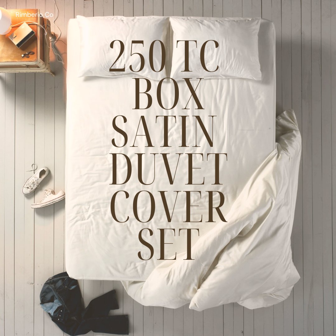 250 TC BOX SATIN DUVET COVER SET - SALAROSA